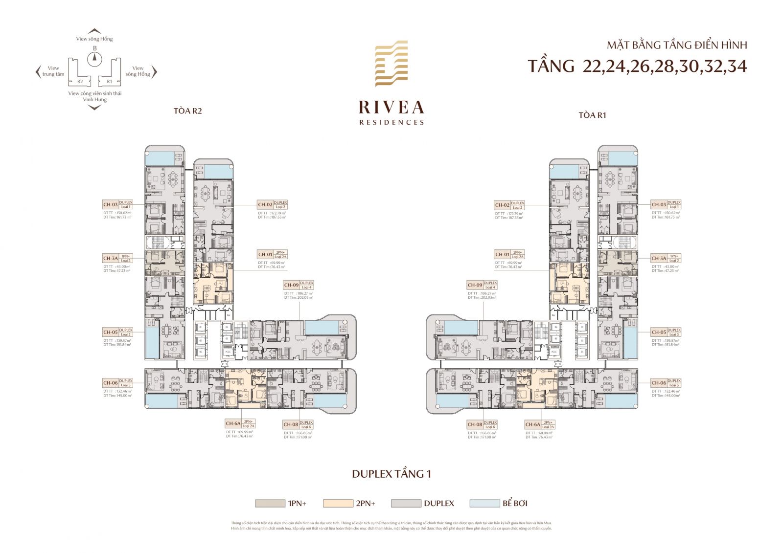 mặt bằng chung cư Rivea Hà Nội
